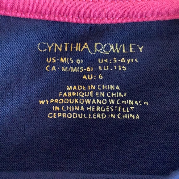 Cynthia Rowley 5/6 Navy Blue Sequin Owl Top Girls Shirt - Picture 3 of 10